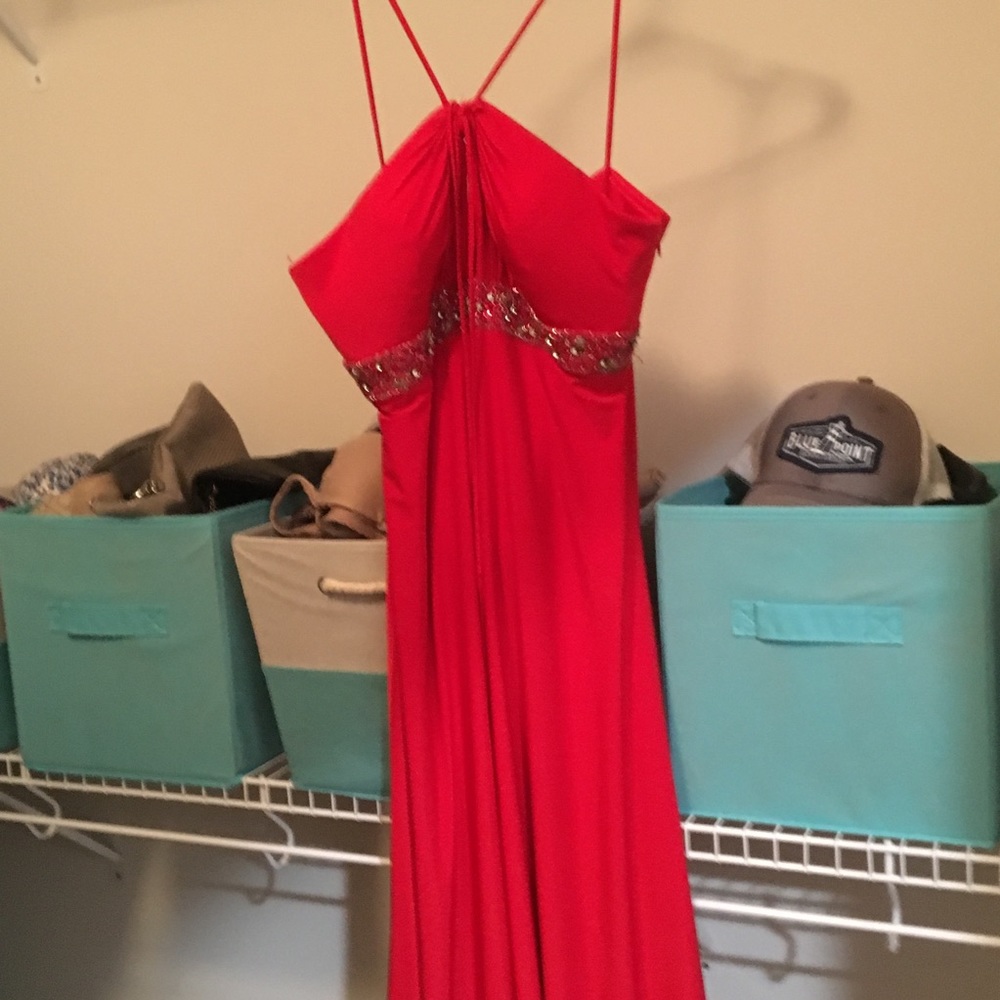 Red cocktail dress